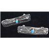 Image 1 : Navajo Sterling Turquoise Barrettes