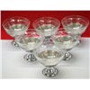 Image 2 : Set of 6 Depression Glass Sherbet Glasses