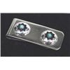 Image 1 : Navajo Shadowbox Design Turquoise Money Clip