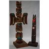 Image 1 : 2 Alaskan Trading Post Wooden Totem Poles