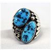 Image 2 : Navajo Sterling Turquoise Ring, Size 9.75 by Largo