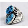Image 3 : Navajo Sterling Turquoise Ring, Size 9.75 by Largo