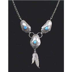 Navajo Sterling Turquoise Necklace - Vernon Begay