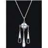 Image 1 : Zuni Silver Stone to Stone Inlay Pendant Necklace