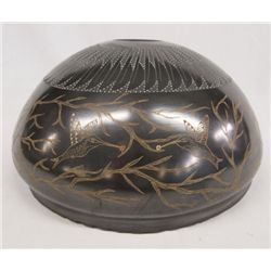 Unique Mata Ortiz Sgraffito Lamp Shade by E Andrew