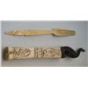 Image 1 : Water Buffalo Horn & Bone Herb Box and Fork