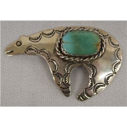 Vintage Navajo Silver Pin by Silversmith Cleveland