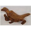 Image 1 : Carved Wooden Sculpture of  Bird Capturing Rabbit