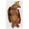 Image 2 : Carved Wooden Sculpture of  Bird Capturing Rabbit