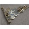 Image 3 : Zuni Sterling Malachite Frog Pin Pendant Comosona