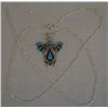 Image 1 : Zuni Sterling Turquoise Angel Pendant Necklace