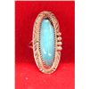 Image 1 : Navajo Sterling Turquoise Ring by F. & L. Yazzie