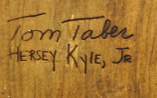 Carved Wooden Heron Sculpture by Taber & Kyle