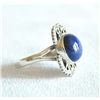 Image 2 : Mexican Sterling Silver and Lapis Ring, Size 7
