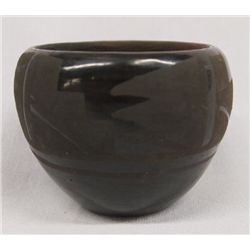 Santa Clara Black on Black Bowl by Olaria Siserno