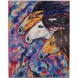 Original Acrylic Painting Fire by Kills Thunder