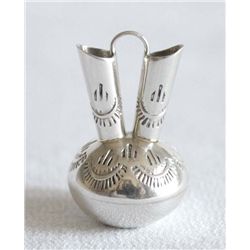 Navajo Miniature Sterling Wedding Vase by Whitman