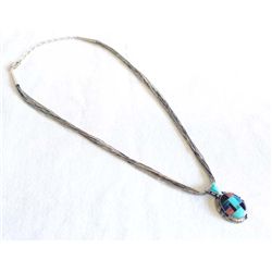 Western Carolyn Pollack Sterling Inlay Pendant