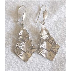 Mexican Taxco Sterling Silver Pierced Earrings