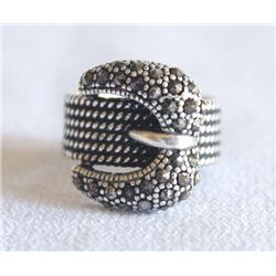 Victoria Townsend Marcasite Sterling Ring, Size 7