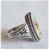 Image 2 : Large Western Sterling Mosaic Ring, Size 10