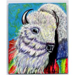 Original Acrylic White Buffalo by Kills Thunder