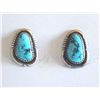 Image 1 : Navajo Sterling Turquoise Earrings by B. Piaso, Jr