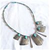 Image 1 : Navajo Old Pawn Sterling Turquoise Necklace