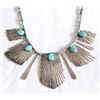 Image 2 : Navajo Old Pawn Sterling Turquoise Necklace