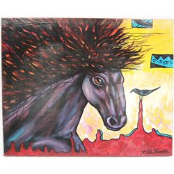 Original Acrylic Fire King by Kills Thunder