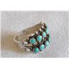 Image 2 : Vintage Zuni Sterling Turquoise Ring, Size 7