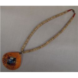 Santo Domingo Overlay Multistone on Shell Necklace