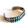 Image 2 : 1970 Zuni Petit Point Turquoise Sterling Bracelet