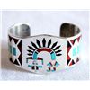 Image 1 : Zuni Inlay Rainbow Man Bracelet by F.L. Natachu