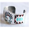 Image 3 : Zuni Inlay Rainbow Man Bracelet by F.L. Natachu