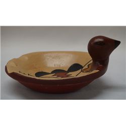 Jemez Polychrome Pottery Bird Bowl by Carmel I.