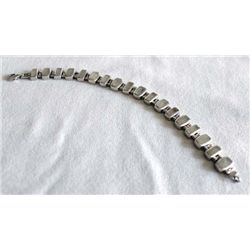 Quartz and Sterling Silver Link Bracelet 925