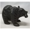 Image 3 : Hand Carved Wooden Bear with Fish on Wooden Stand