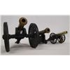 Image 1 : 3 Brass and Cast Metal Miniature Cannons