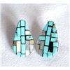 Image 1 : Santo Domingo Shell Mosaic Inlay Earrings - Reano