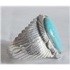Image 2 : Navajo Sterling Turquoise Bracelet by Running Bear