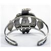 Image 4 : Zuni Sterling Turquoise Inlay Bracelet by M Beyuka