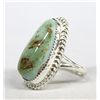 Image 2 : Navajo Sterling Pilot Mt. Turquoise Ring, Size 8