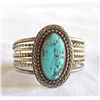 Image 1 : 1970's Navajo Sterling Turquoise Bracelet