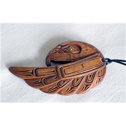 Northwest Coast Carved Wooden Eagle by A. George