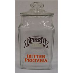 Vintage Seyfert's Original Butter Pretzels Jar