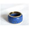 Image 2 : 18K Gold and Lapis Band Ring, Size 6