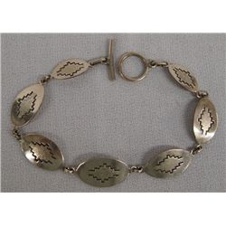 Zuni Silver Link Bracelet by Mike Simplicio d.1970
