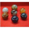 Image 1 : Collection of 7 Vintage Onyx Marbles