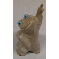 Zuni Hand Carved Frog Fetish by Hayes Leekya